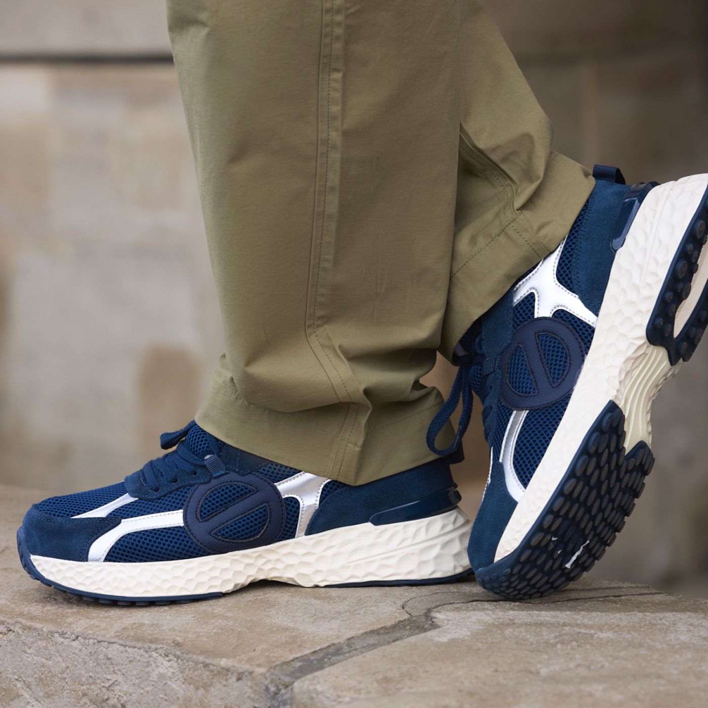 CARTER 2.0 RUNNER W - MESH/SDE/METAL - BLEU MARINE/ARGENT